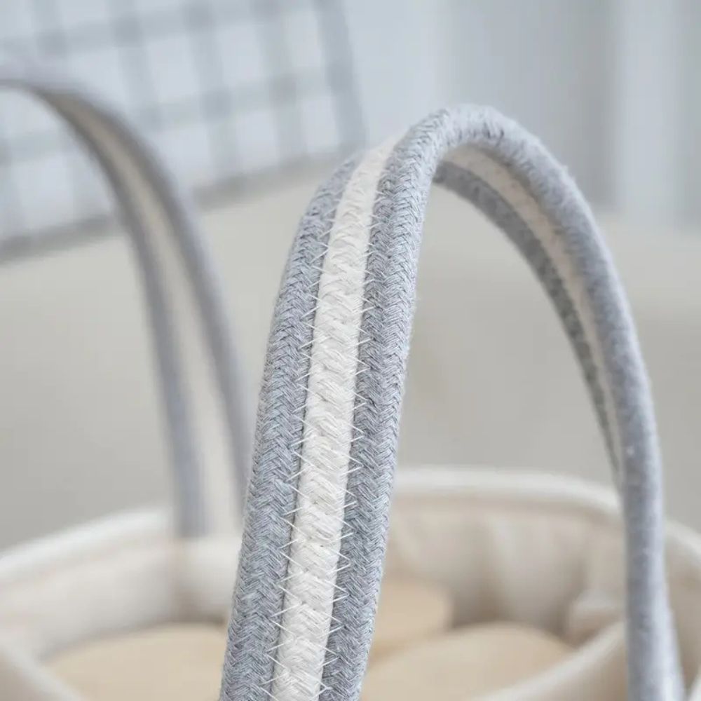 Lace Trim Baby Caddy Organiser — product in use