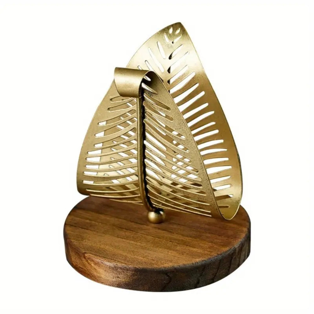 Iron Leaf Shape Tissue Holder — main product photo
