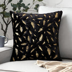Golden Leaf Velvet Cushion Covers — product close-up