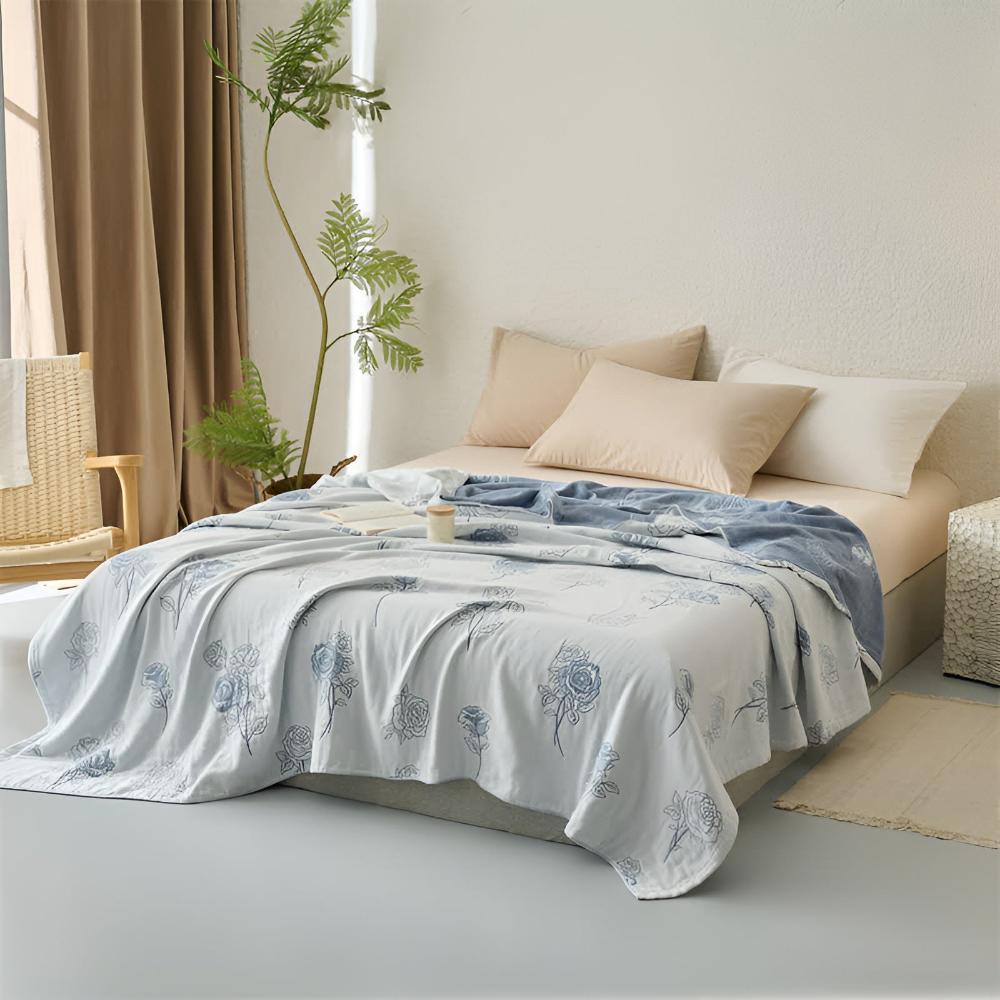 Serenity Rose Throw Blanket — product in use