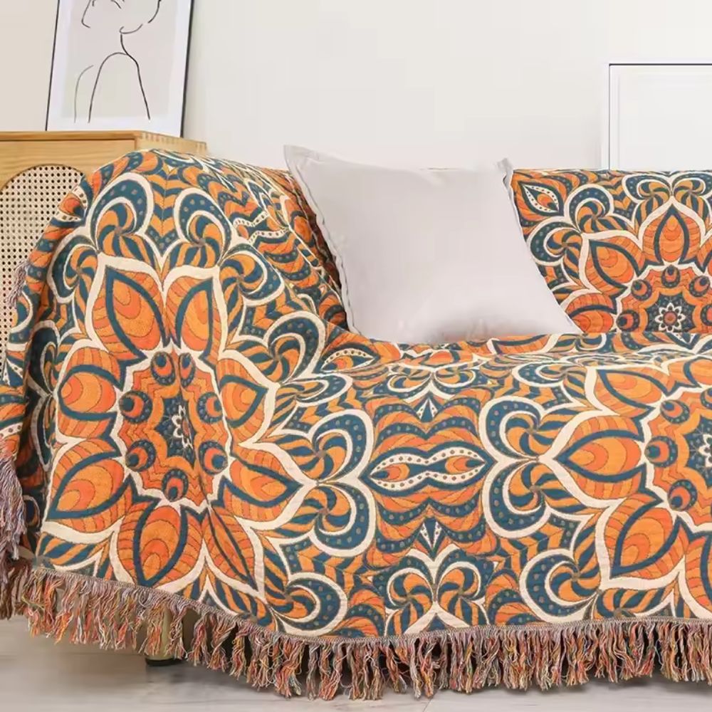 Sienna Sun Cotton Blanket — product close-up