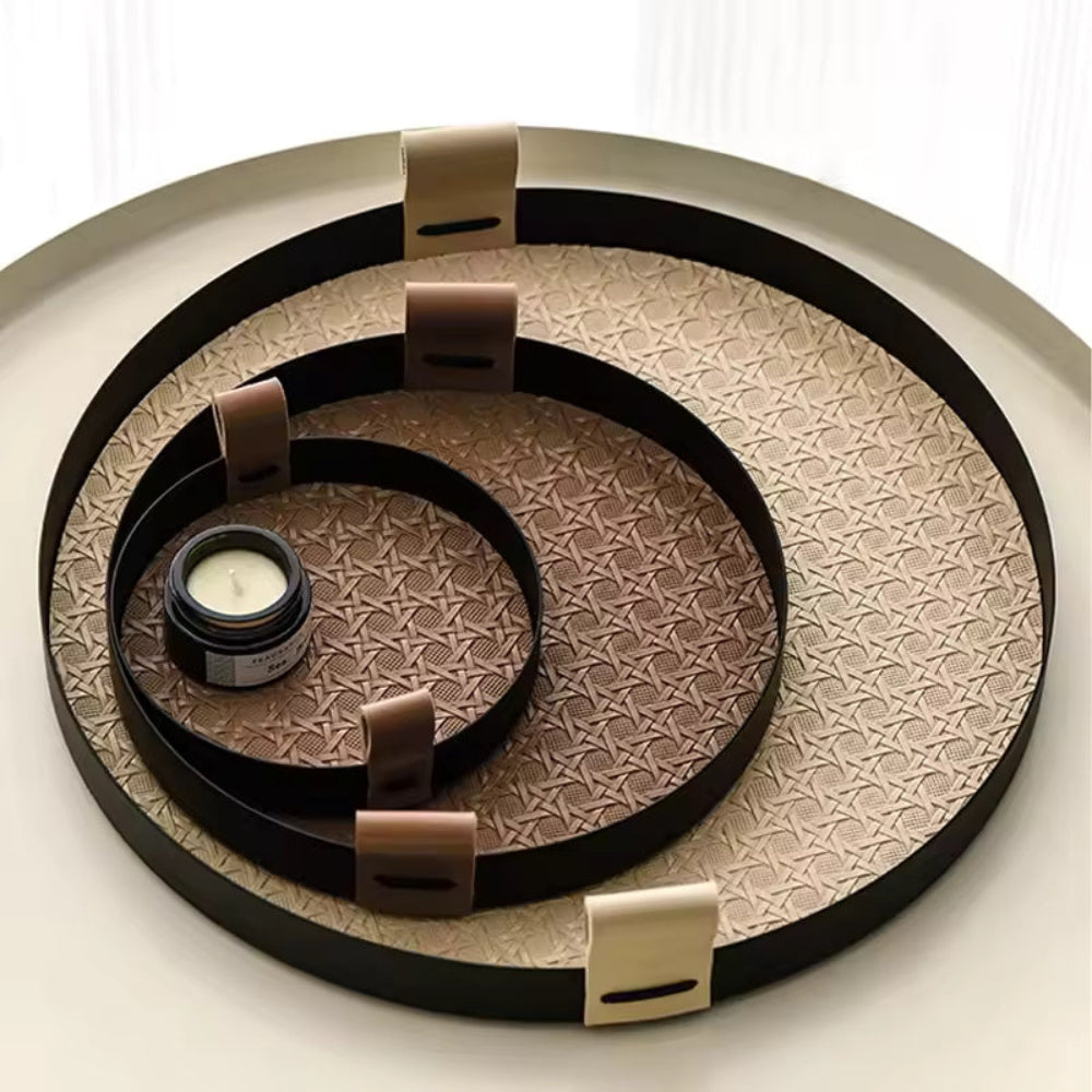 Nordic-Inspired Rattan Weave Tray — main product photo