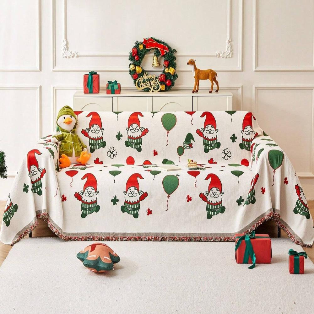 Jolly Gnome Christmas Sofa Cover — alternate angle view