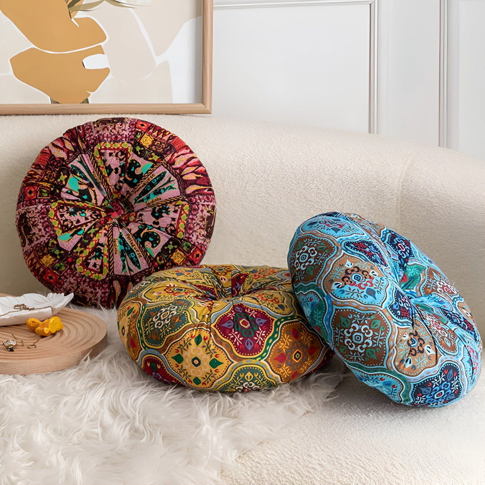 Boho Round Seat Cushion — product detail view