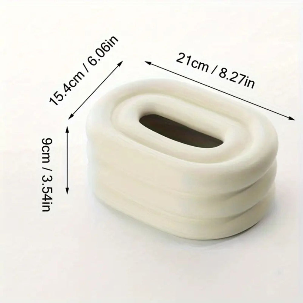 Lustre Ceramic Tissue Holder — lifestyle shot