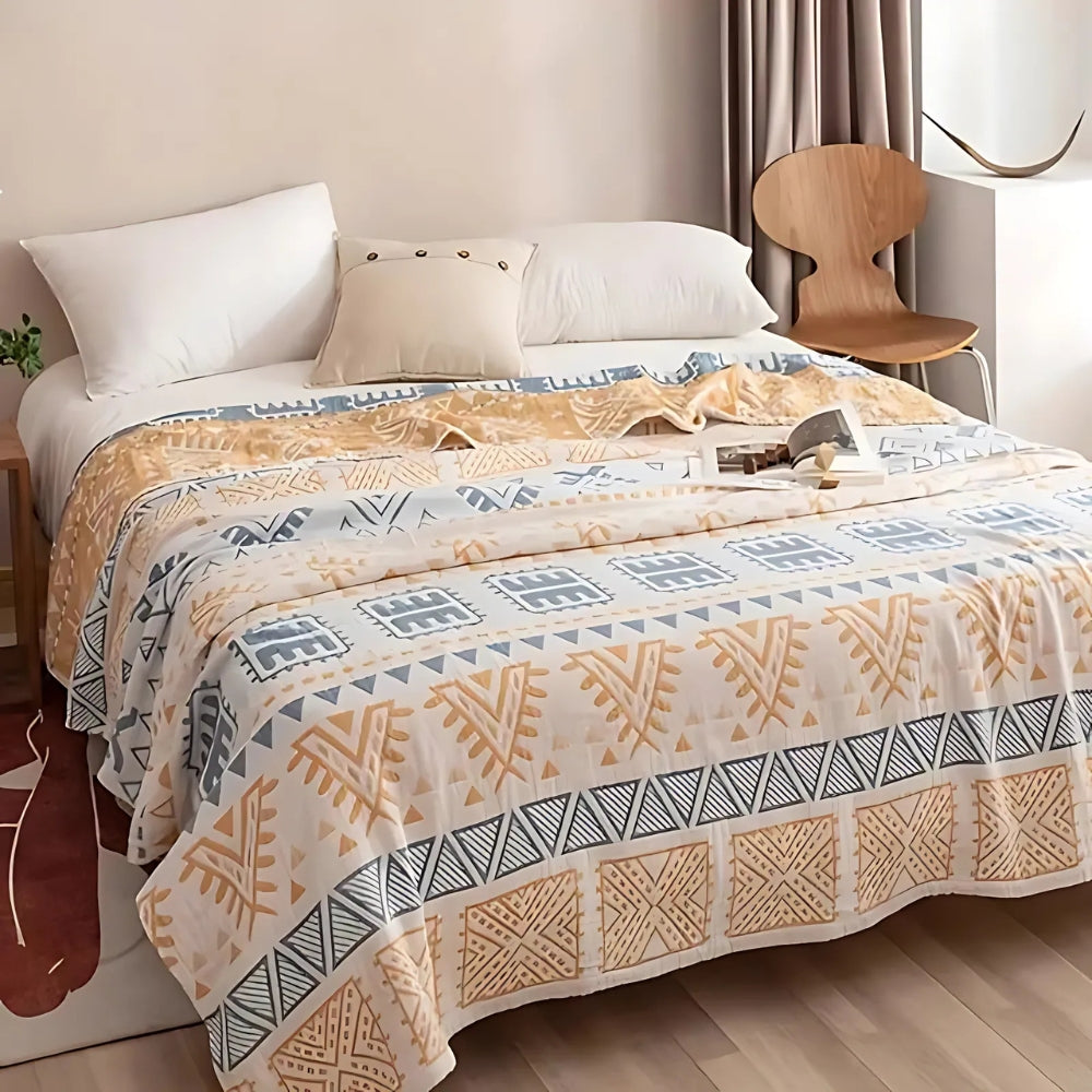 Aztec Layers Pure Cotton Blanket — main product photo