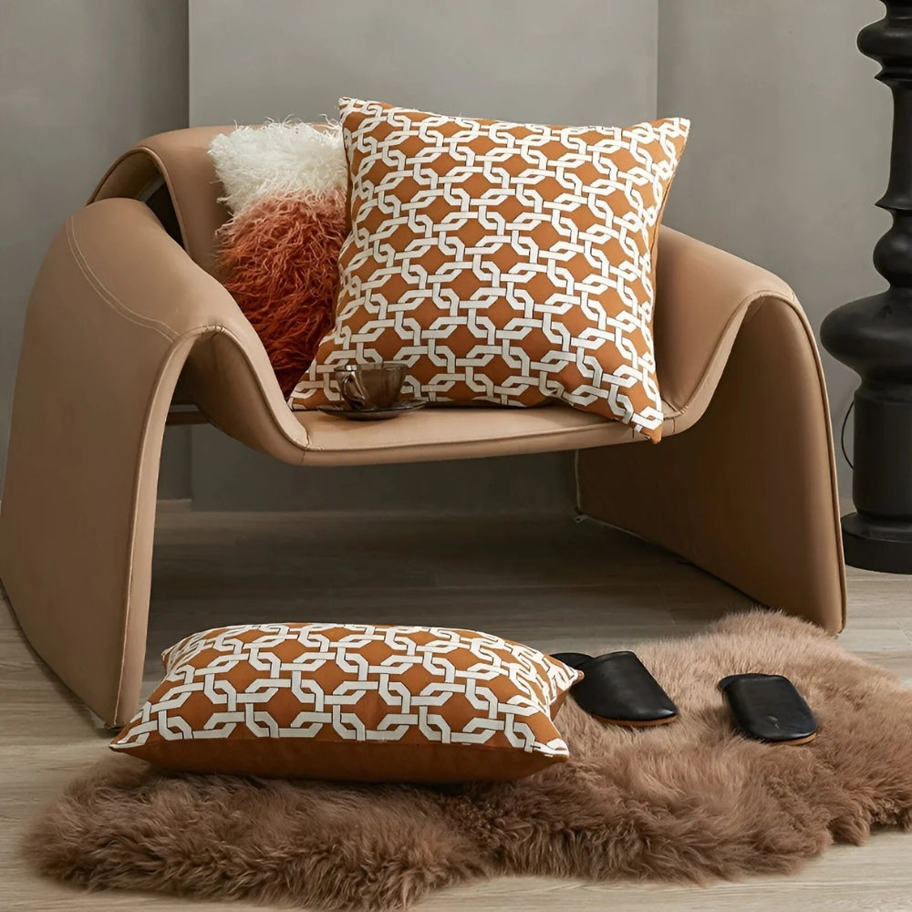Modern Interlock Pattern Cushion Cover — alternate angle view