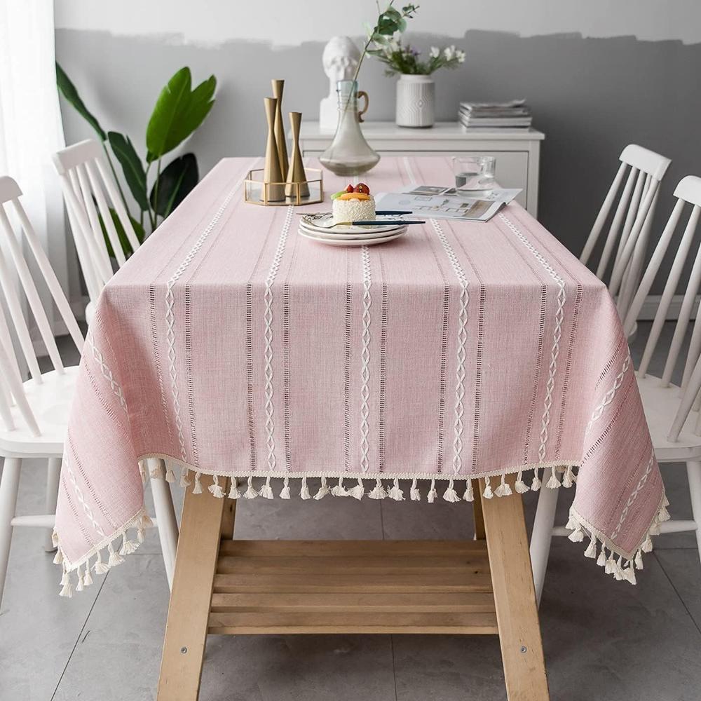Elegant Cotton Linen Tablecloth — lifestyle shot
