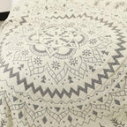 Mandala Art Pattern Reversible Cotton Blanket — product in use