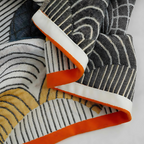 Shell Print Jacquard Cotton Bath Towel — product close-up