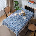 Blue Butterfly Garden Tablecloth — alternate angle view
