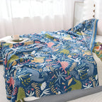 Dinosaur Forest Cotton Blanket — product detail view