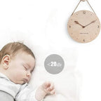 Minimalist Rope Wood Wall Clock — product detail view