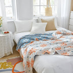 Abstract Sunny Reversible Blanket — product in use