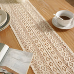 Rustic Crochet Bloom Table Runner — product close-up
