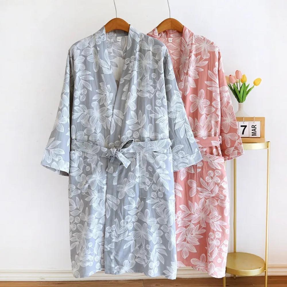 Floral Breeze Kimono Robe — product close-up