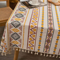 Exquisite Bohemian Tablecloth with Tassels — alternate angle view