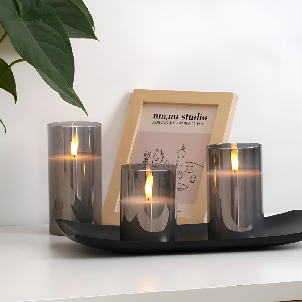 Ethereal 3D Flameless Candle | 3pcs Set — material texture close-up