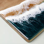Ocean Wave Resin Acacia Wood Cutting Board — product detail view