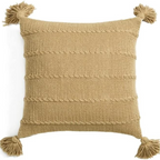 Nordic Knitted Tassel Cushion — alternate angle view