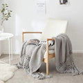 Snug Knit Woven Tassel Blanket — main product photo