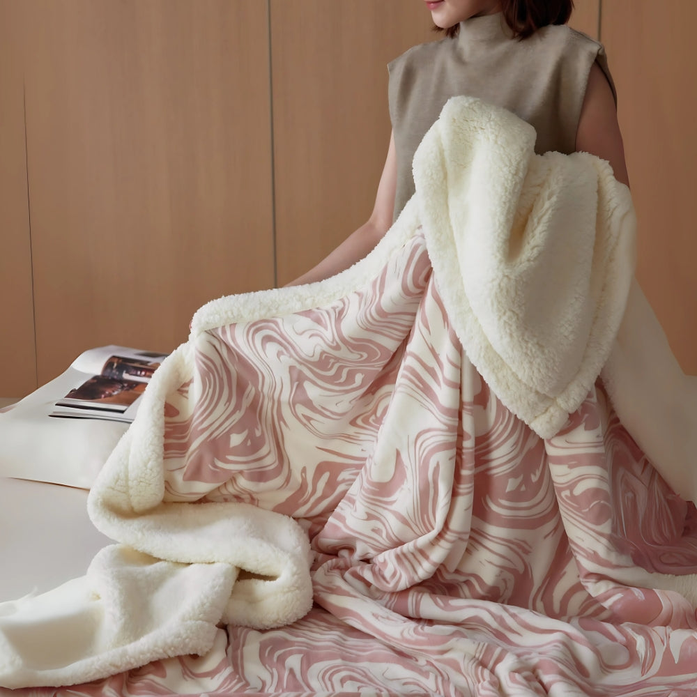 Marble Swirl Snuggle Blanket — lifestyle shot
