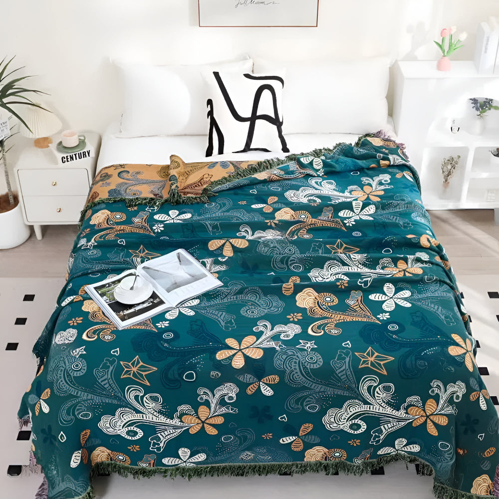 Exotic Floral Throw Blanket — main product photo