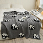 Kawaii Panda Knitted Blanket — product feature detail