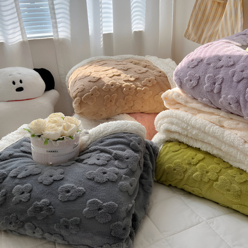 Cloud Flower Snuggle Blanket — product detail view