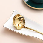 Flowline Ceramic Cooking Spoon Rest — product in use