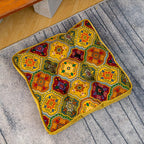Moroccan Inspired Tie-Strap Cushion — product in use