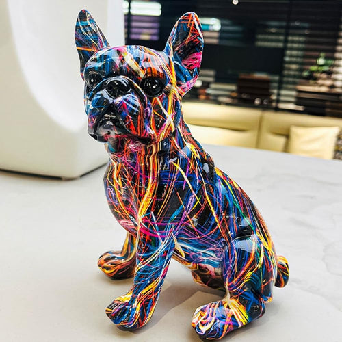 Artistic Bulldog Graffiti Figurine — main product photo