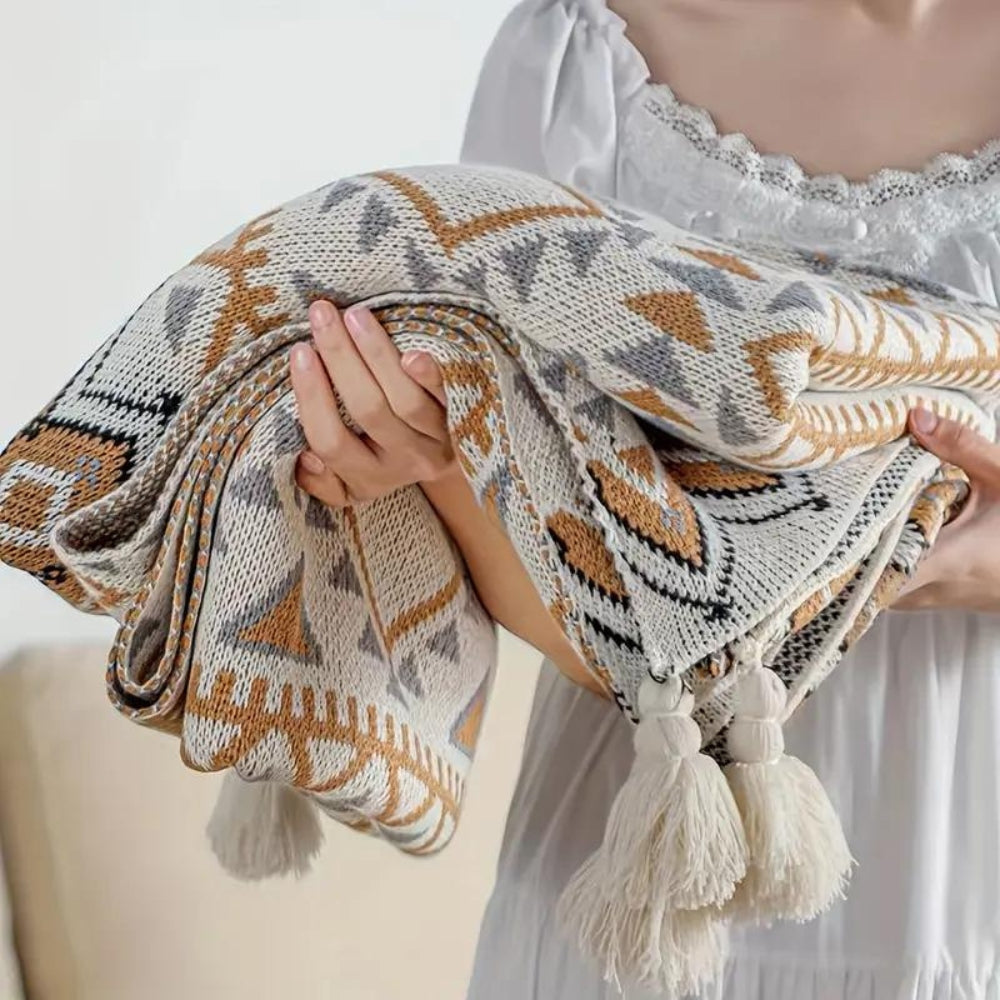 Wanderlust Boho Chic Blanket — lifestyle shot