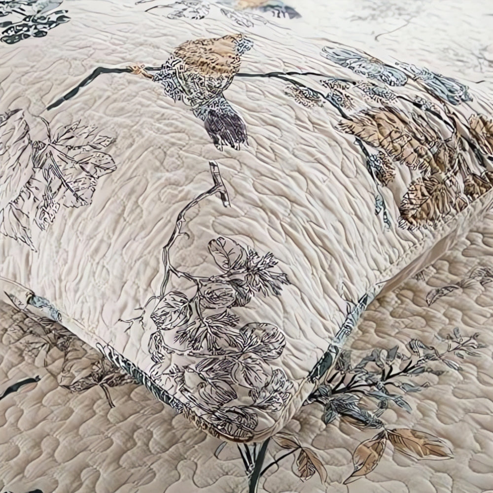 Elegant Floral Coverlet — product in use