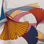 Ginkgo Leaf Cotton Tassel Towel — product detail view