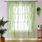 Willow Leaf Strip Window Curtains — main product photo