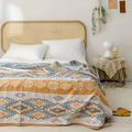 Serene Boho Style Cotton Blanket — alternate angle view