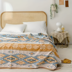 Serene Boho Style Cotton Blanket — alternate angle view
