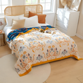 Exquisite Dianthus Flower Reversible Blanket — alternate angle view