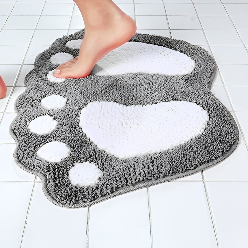 Cute Paw Print Bath Mat — product detail view