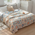 Rustic Floral Cotton Reversible Blanket — main product photo