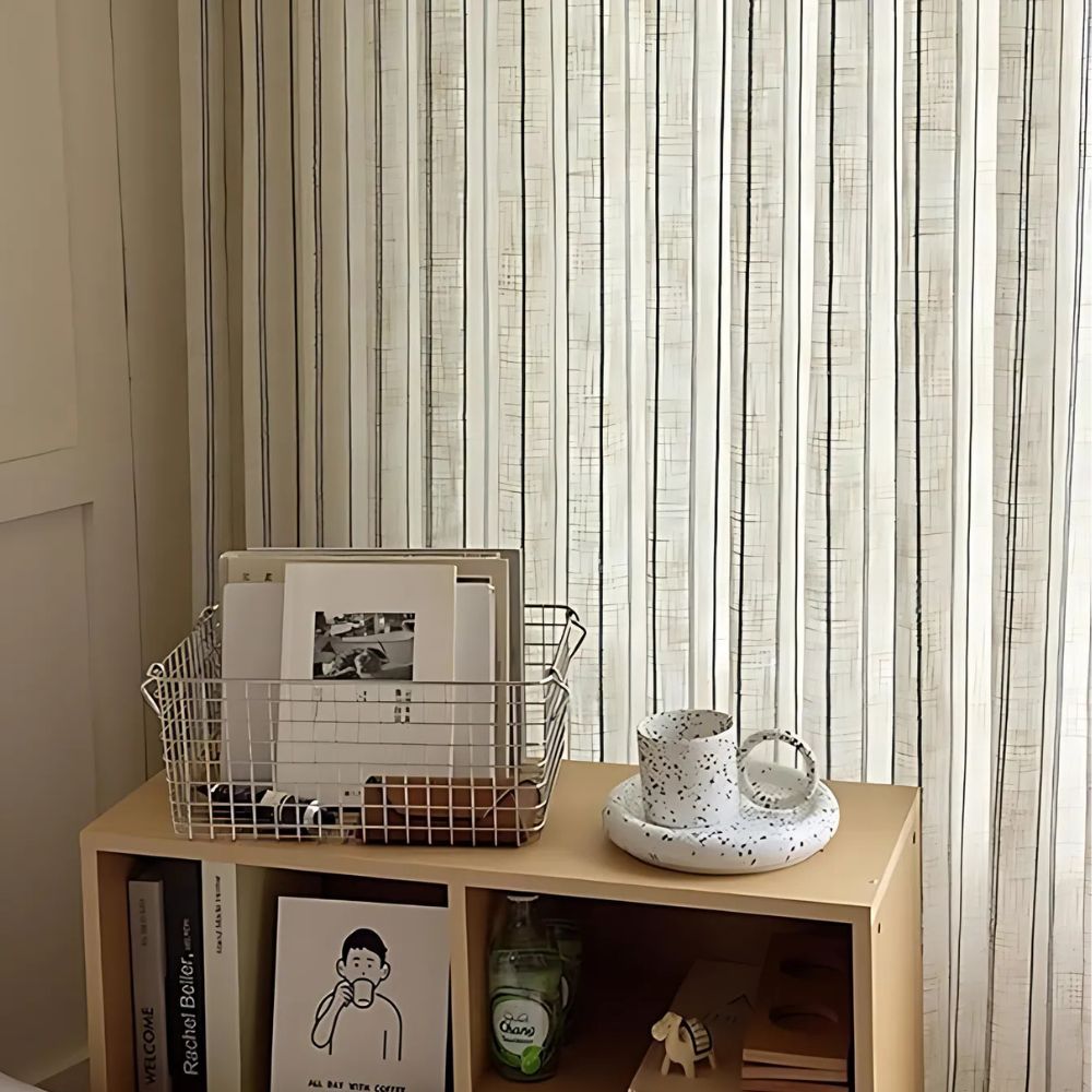 Soft Flow Vertical Stripe Curtain — product in use