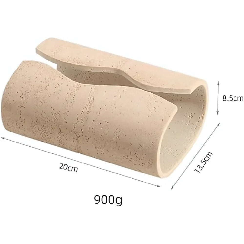 Natural Sandstone Tissue Holder — alternate angle view