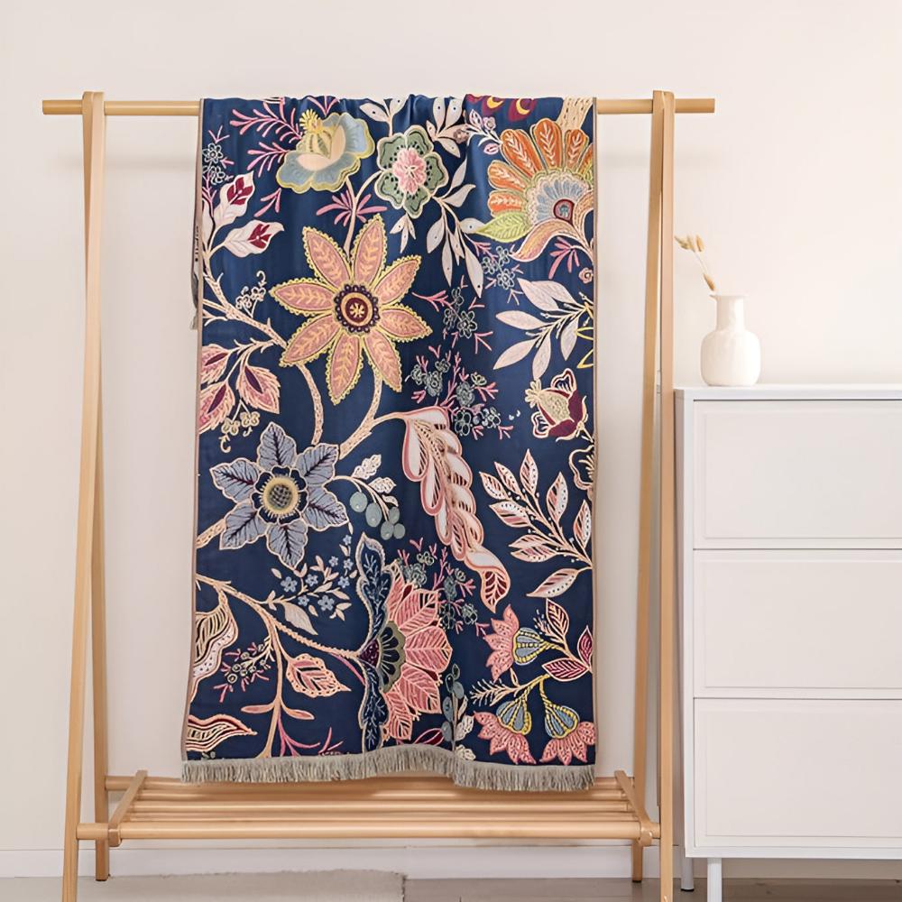Reversible Garden Bloom Bath Towel — lifestyle shot