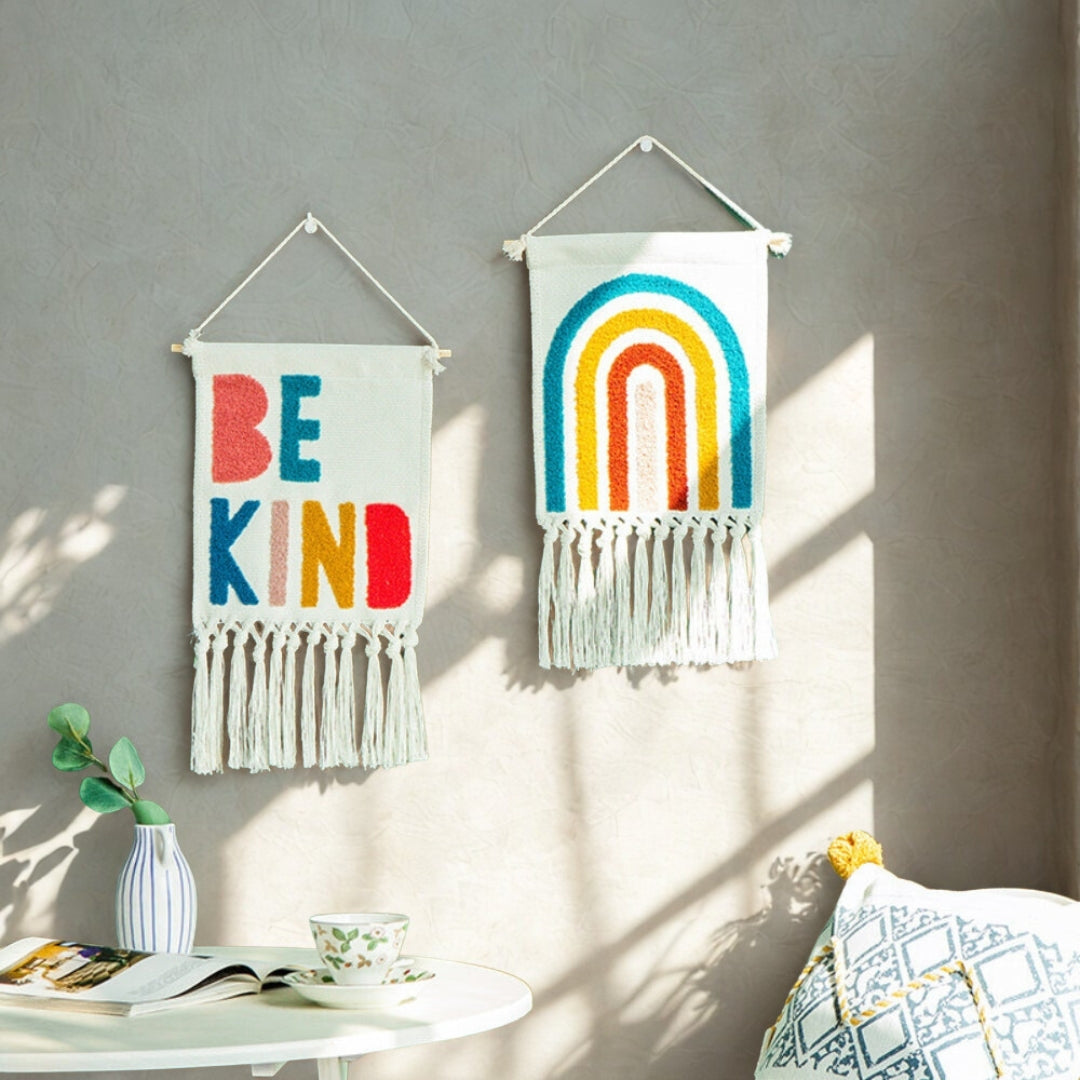 Colourful Fringe Tapestry Decor — product close-up