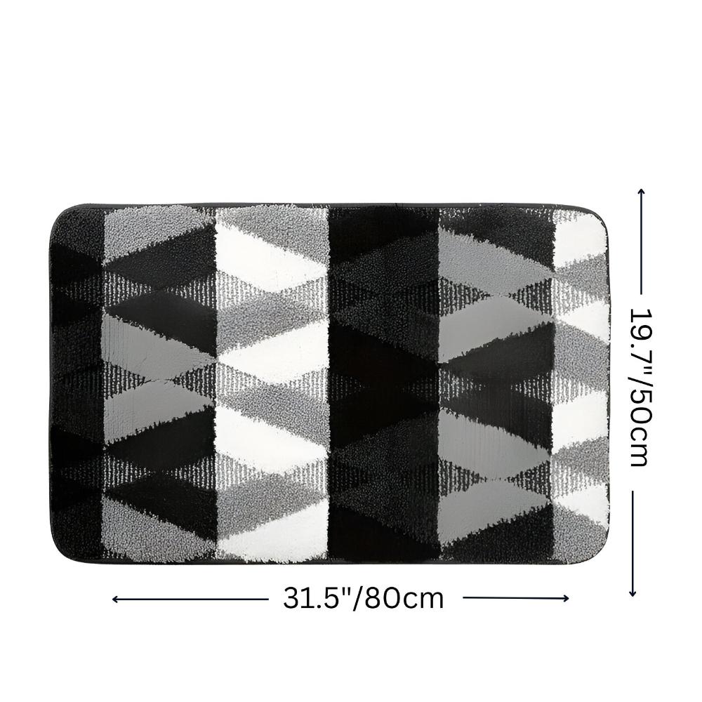 Soft Microfibre Non-Slip Geometric Rug — alternate angle view