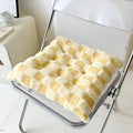 Fuzzy Checkered Fur Padded Cushion — additional view