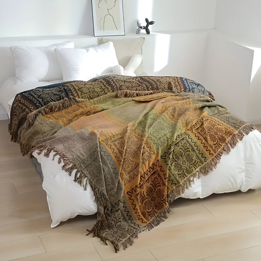 Mandala Tassel Throw Blanket — product feature detail