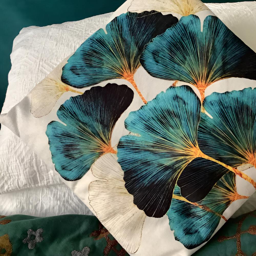 Emerald Leaf Cushion Cover — product detail view