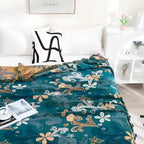 Exotic Floral Throw Blanket — alternate angle view